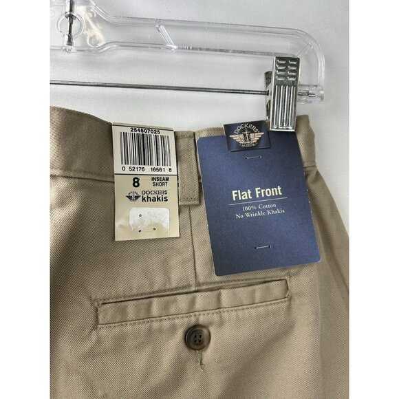 Women’s Dockers Flat Front Khaki 8 Short Tapered Legs No Wrinkle Pants NWT - Picture 14 of 16